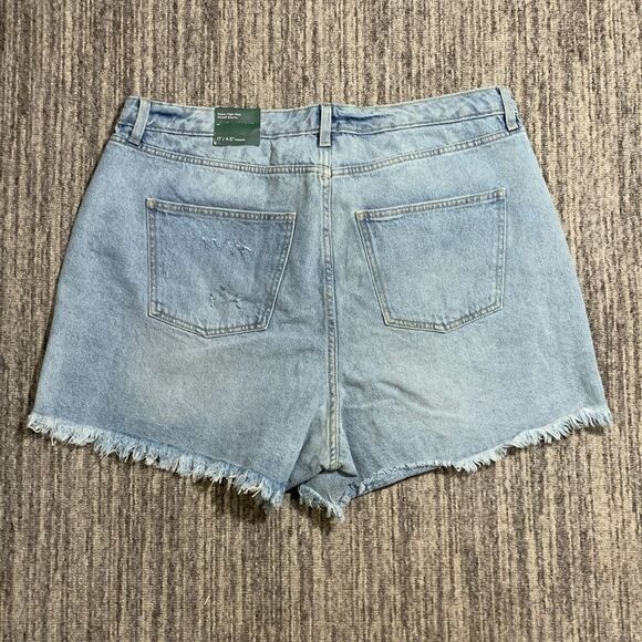 Wild Fable 17 Button Fly Super High Rise Cut Off Denim Short Shorts Blue NWT - Picture 9 of 10